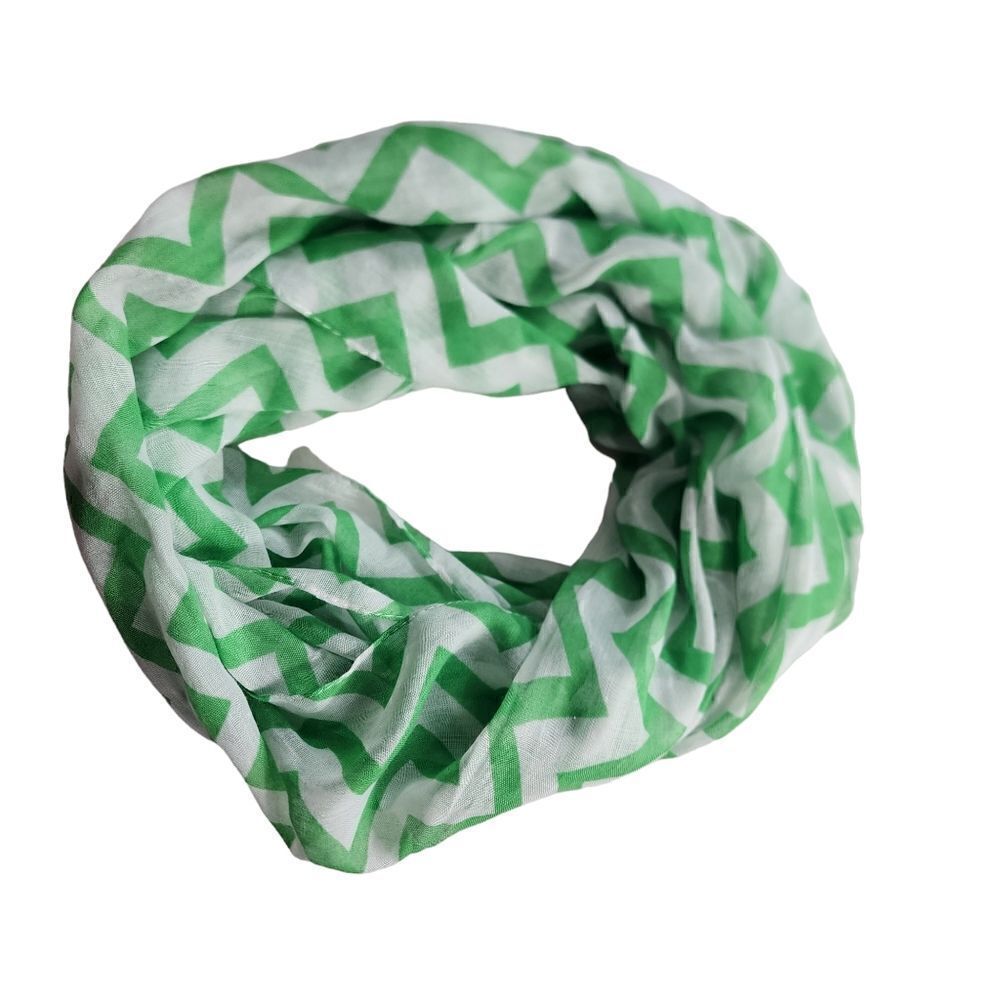 Chevron Sheer green Infinity Scarf